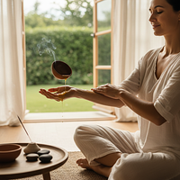 Abhyanga Self-Massage with Warm Ghee and Vata-Pacifying Oil