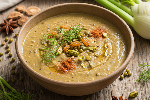 Ashwagandha Mung Bean Porridge with Fennel