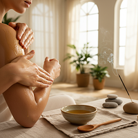 Abhyanga Self-Massage with Warm Ghee and Sesame Oil