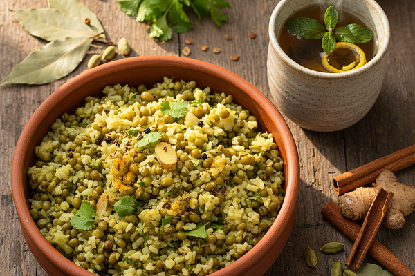 Mung Bean-Coriander Digestive Khichdi