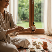 Abhyanga Self-Massage with Warm Ghee and Brahmi Oil