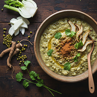 Ashwagandha-Infused Mung Bean Congee with Fennel