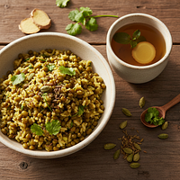 Mung Bean-Coriander Cooling Kitchari