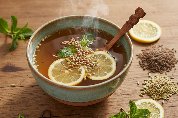 Cooling Cumin-Coriander-Fennel Digestive Tea
