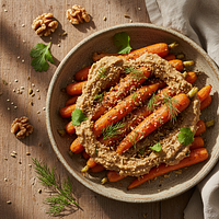 Sesame Oil-Warmed Carrots with Walnut Paste and Fennel-Cumin Seasoning