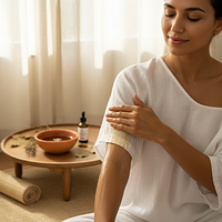 Abhyanga Self-Massage with Brahmi-Infused Coconut Oil