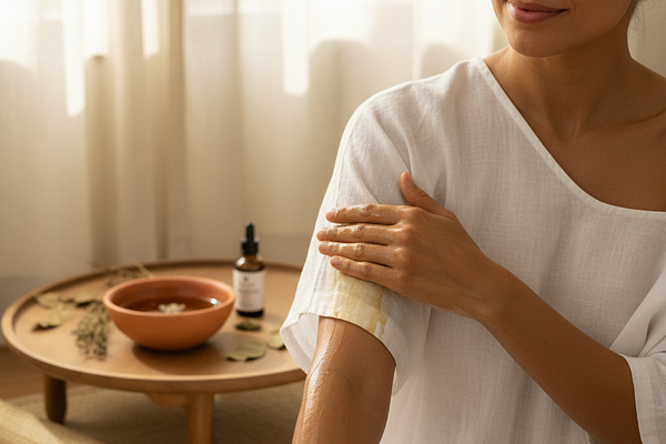 Abhyanga Self-Massage with Brahmi-Infused Coconut Oil