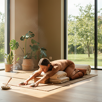 Supported Child's Pose with Grounding Affirmation (Balasana Variation)