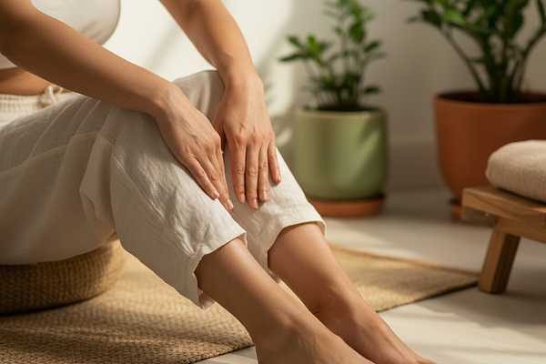 Abhyanga with Coconut Oil (Lower Abdomen & Feet Focus)