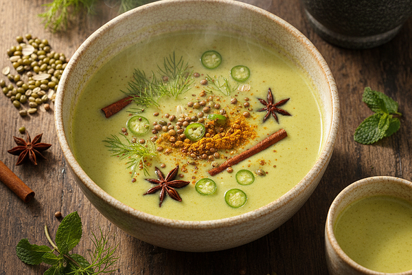 Cooling Mung Bean & Fennel Soup