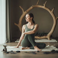 Gentle Twisting Variation of Parivrtta Sukhasana (Seated Spinal Twist)