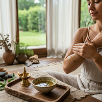 Brahmi Ghee Abhyanga (Herbal Oil Self-Massage)