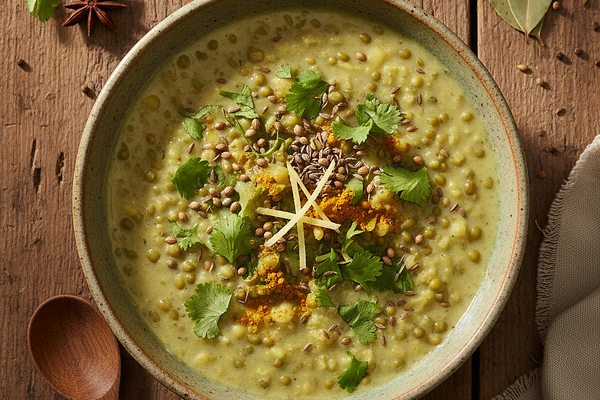 Mung Bean and Coriander Digestive Soup