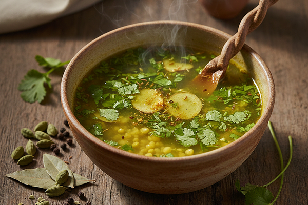 Mung Dal & Coriander Spring Khichdi Broth