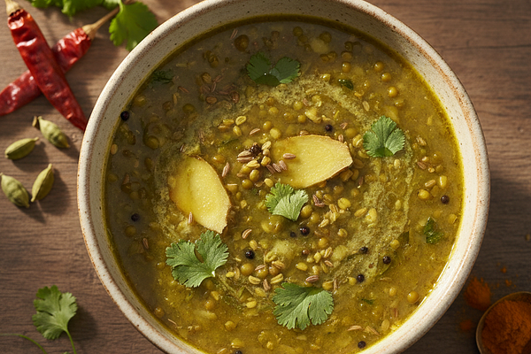 Mung Bean & Coriander Digestive Khichdi Broth